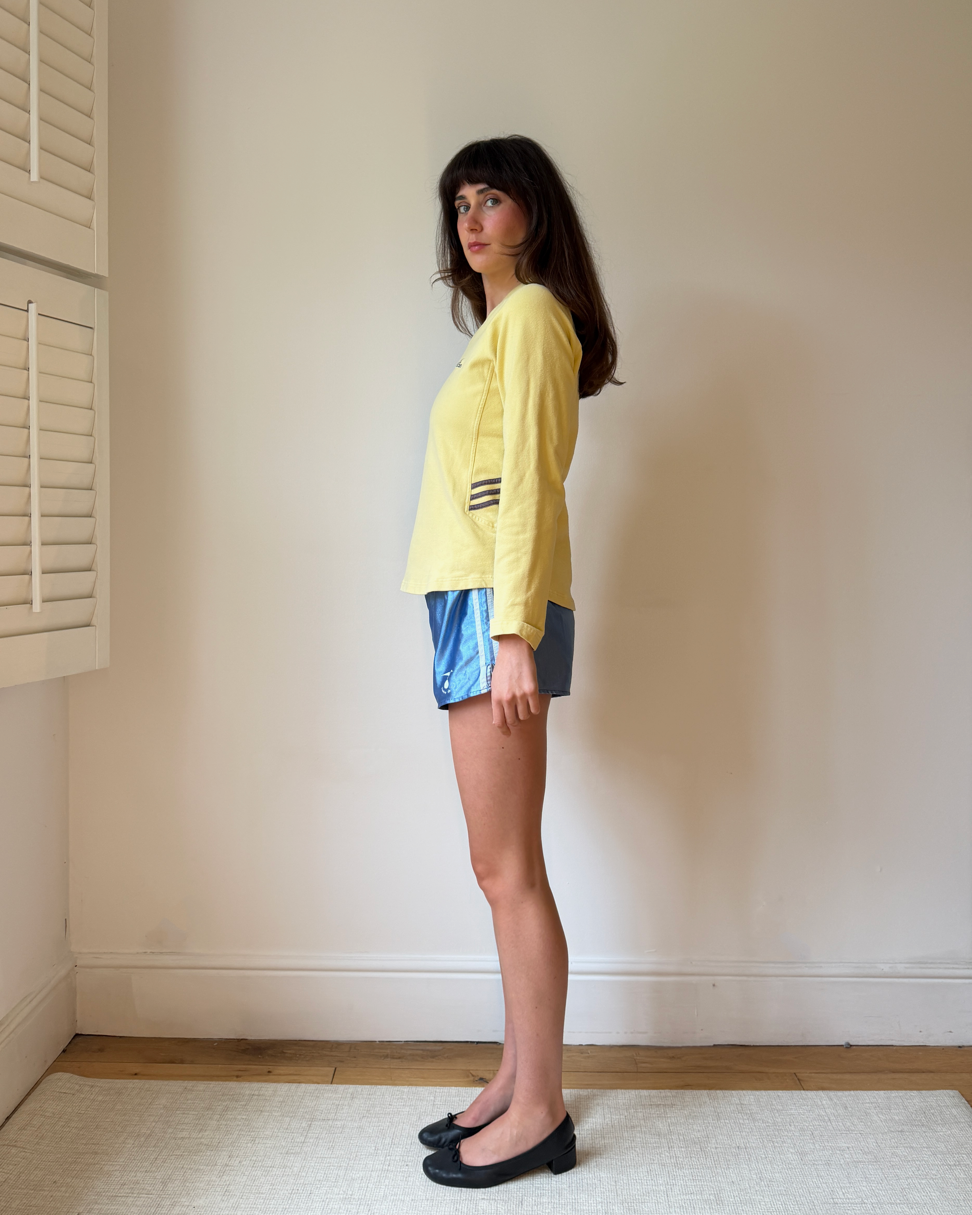 Adidas Pale Yellow V-Neck Sweatshirt