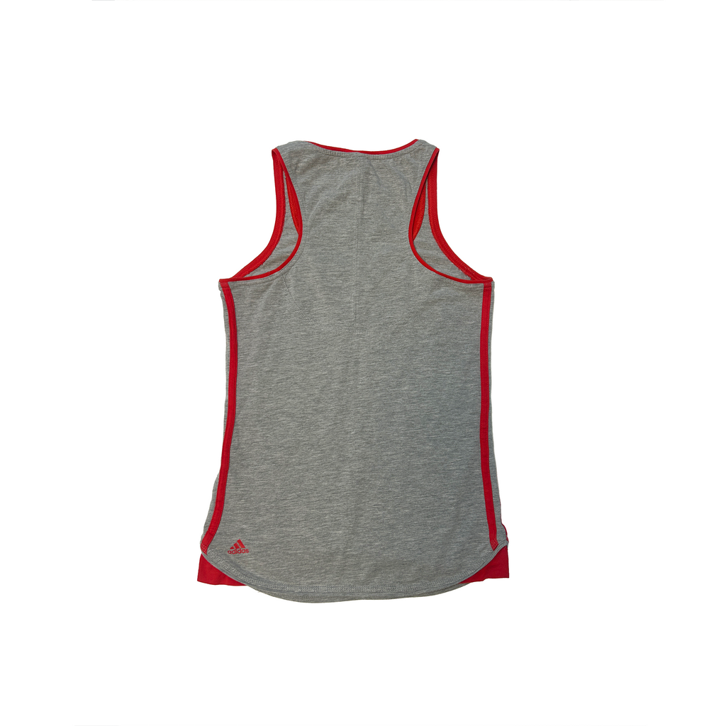 Adidas grey red tank top