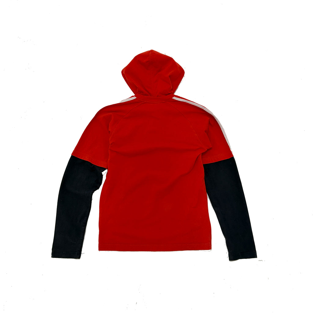 Adidas double layer hooded top