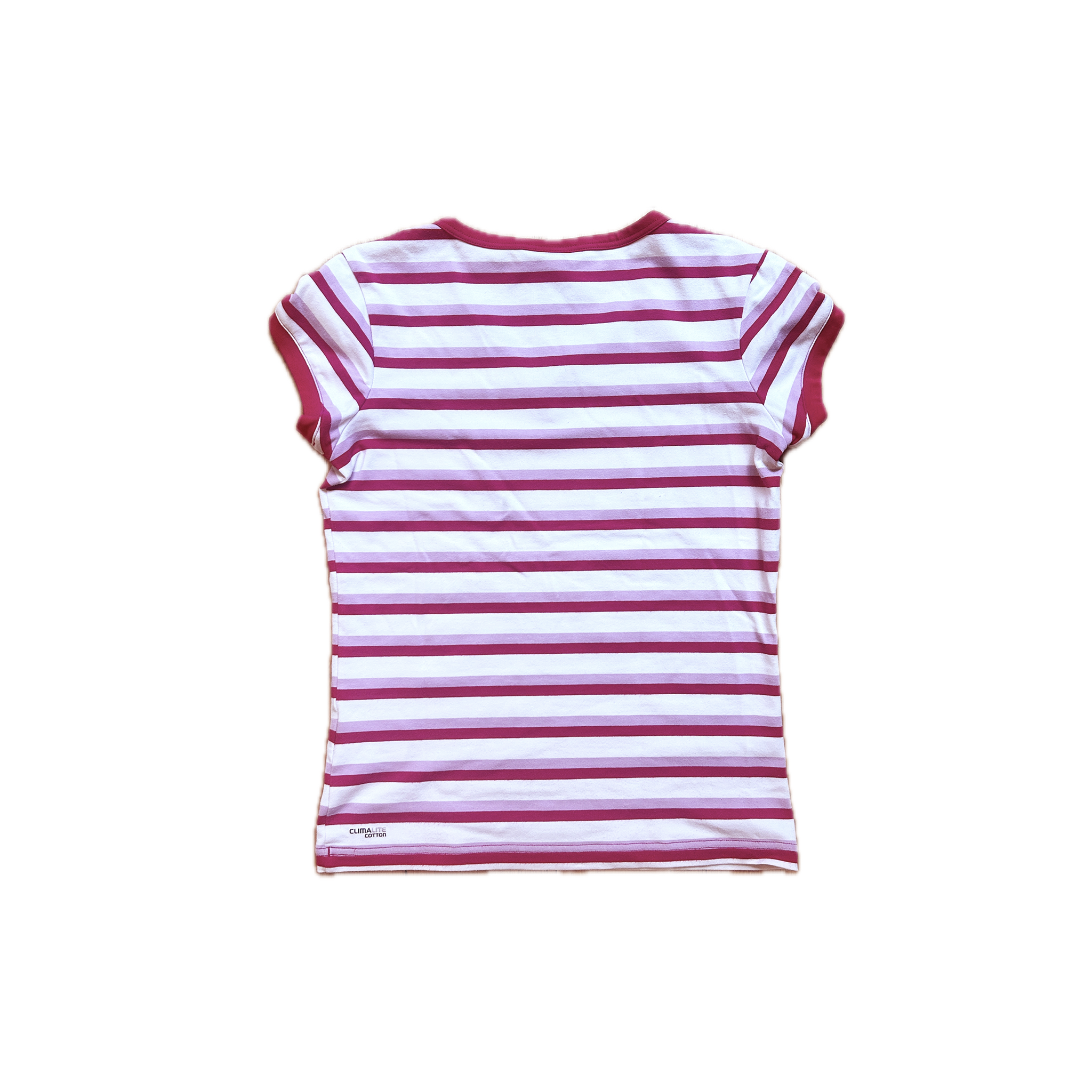 Adidas Pink Stripe Henley Baby Tee