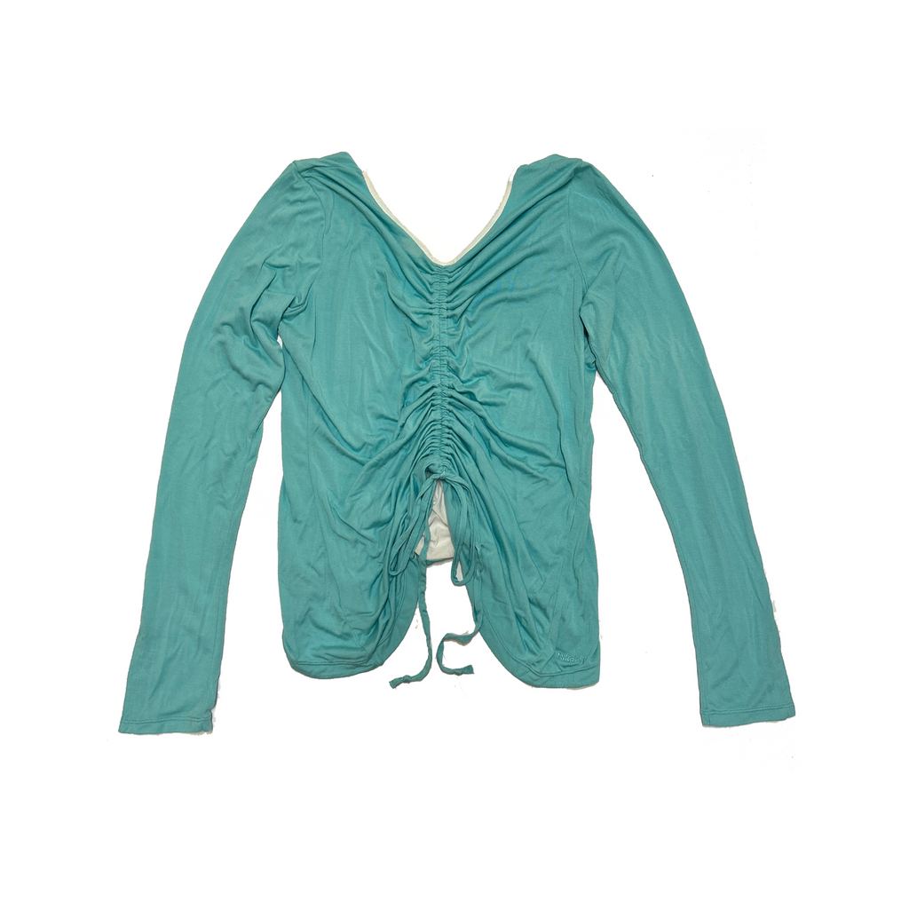 Nike teal ruched long sleeve