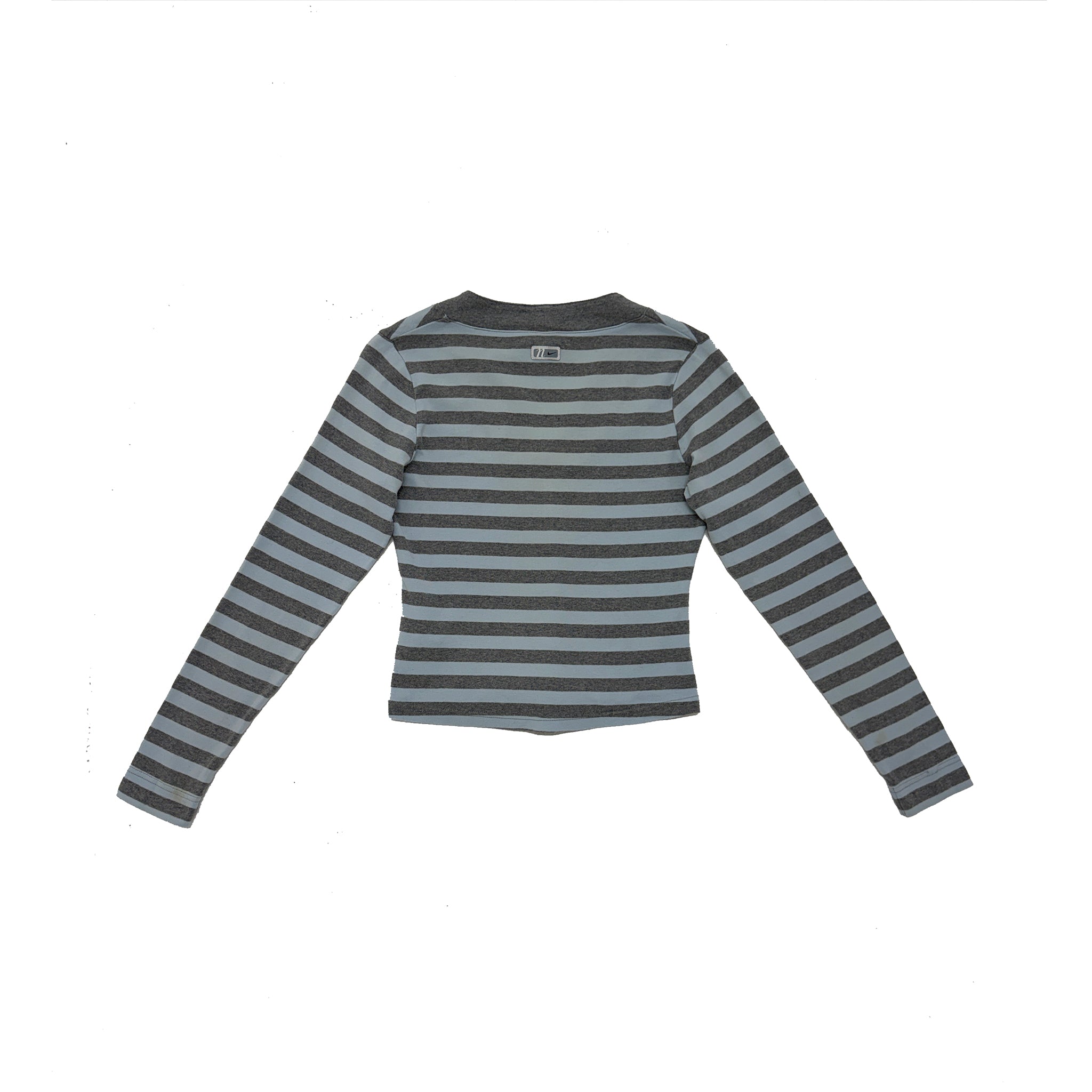 Nike mint/grey stripe v neck top