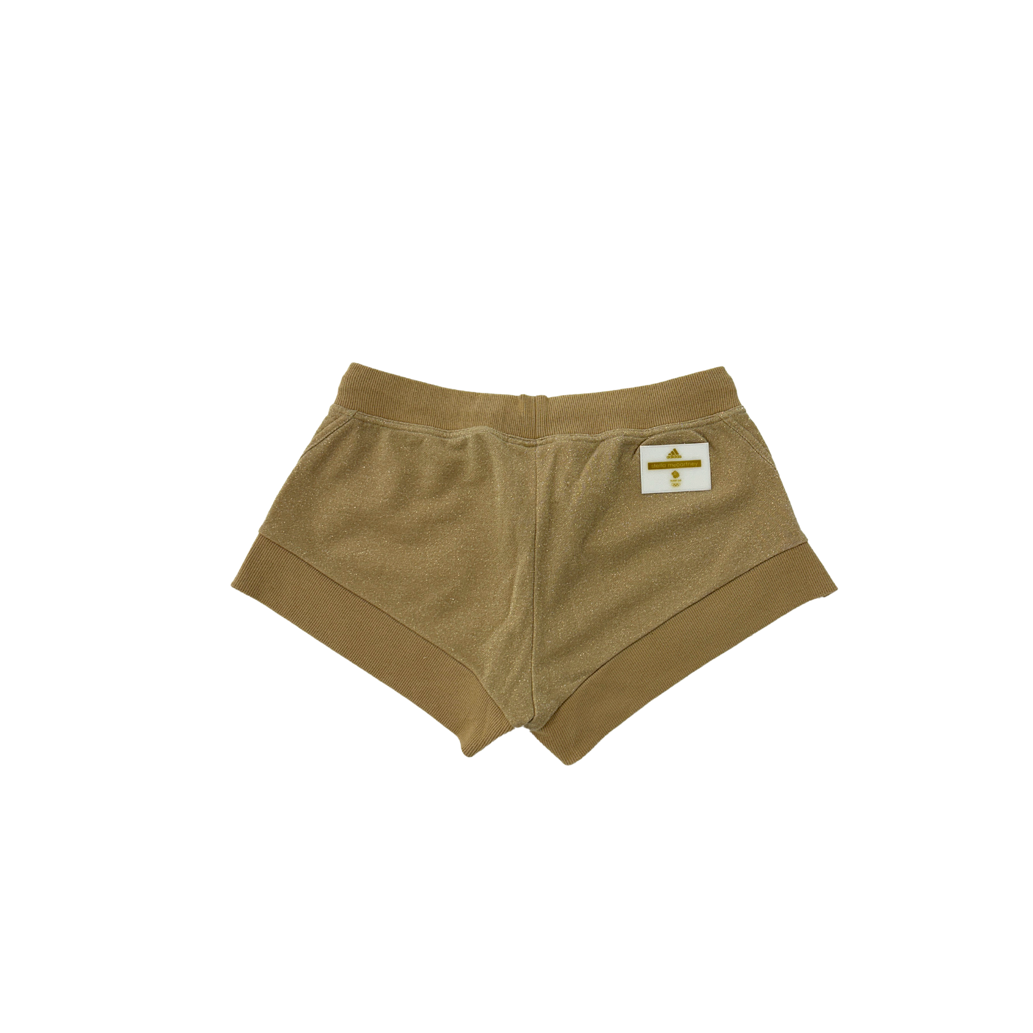 Adidas by Stella McCartney gold mini shorts