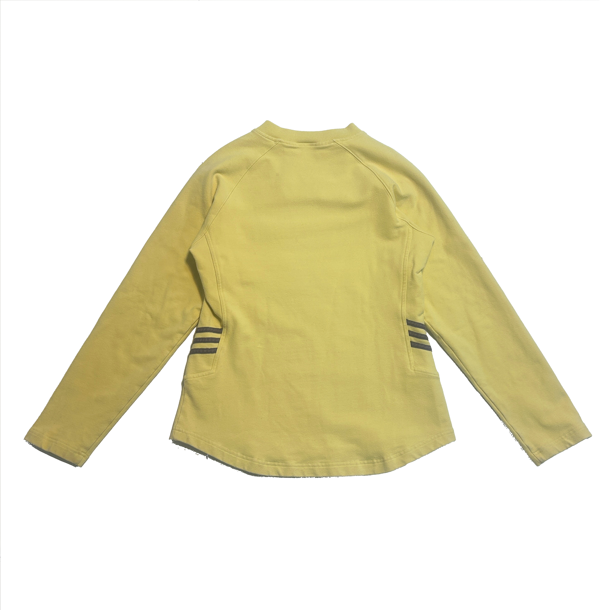 Adidas Pale Yellow V-Neck Sweatshirt