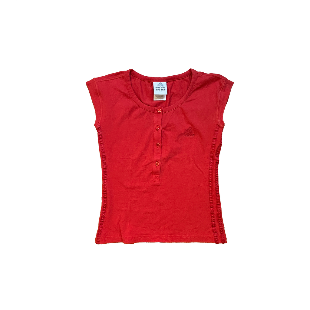 Adidas Red Henley Tee