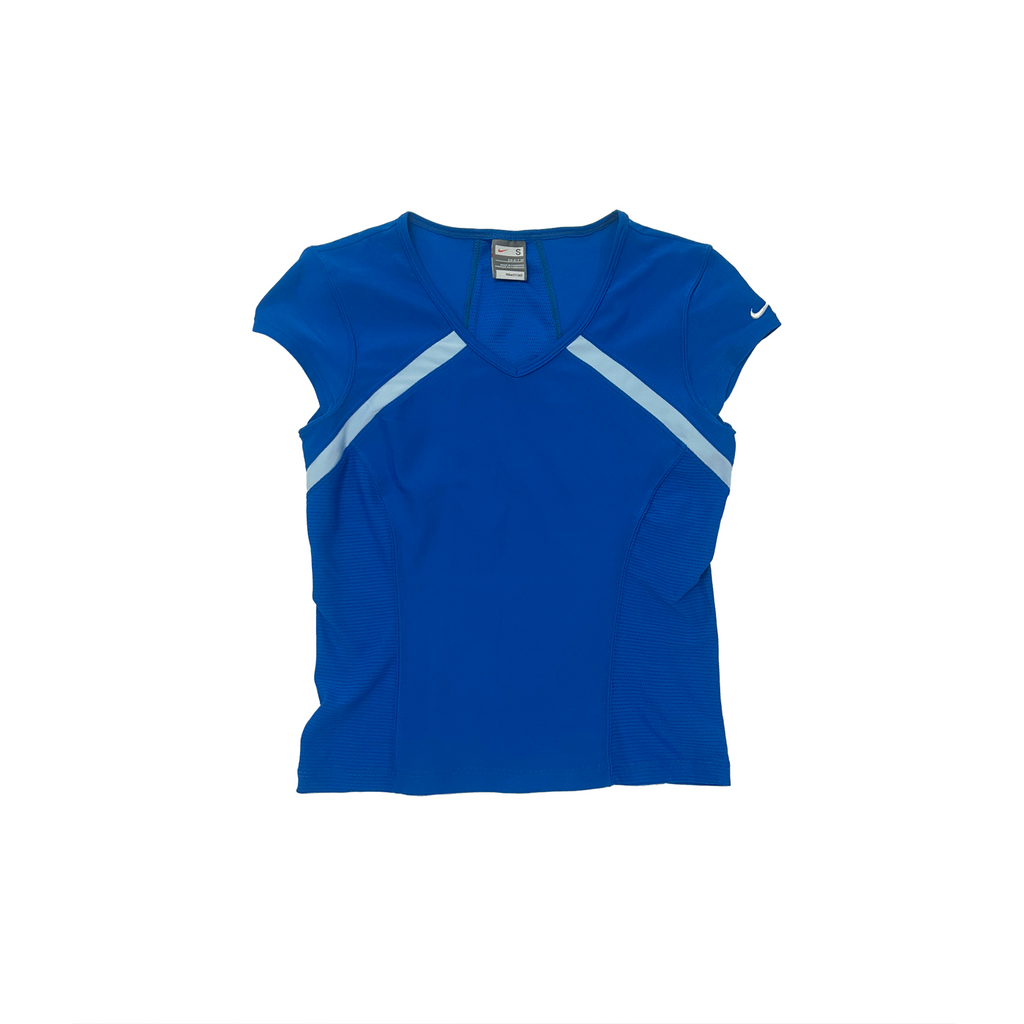 Nike blue v-neck top