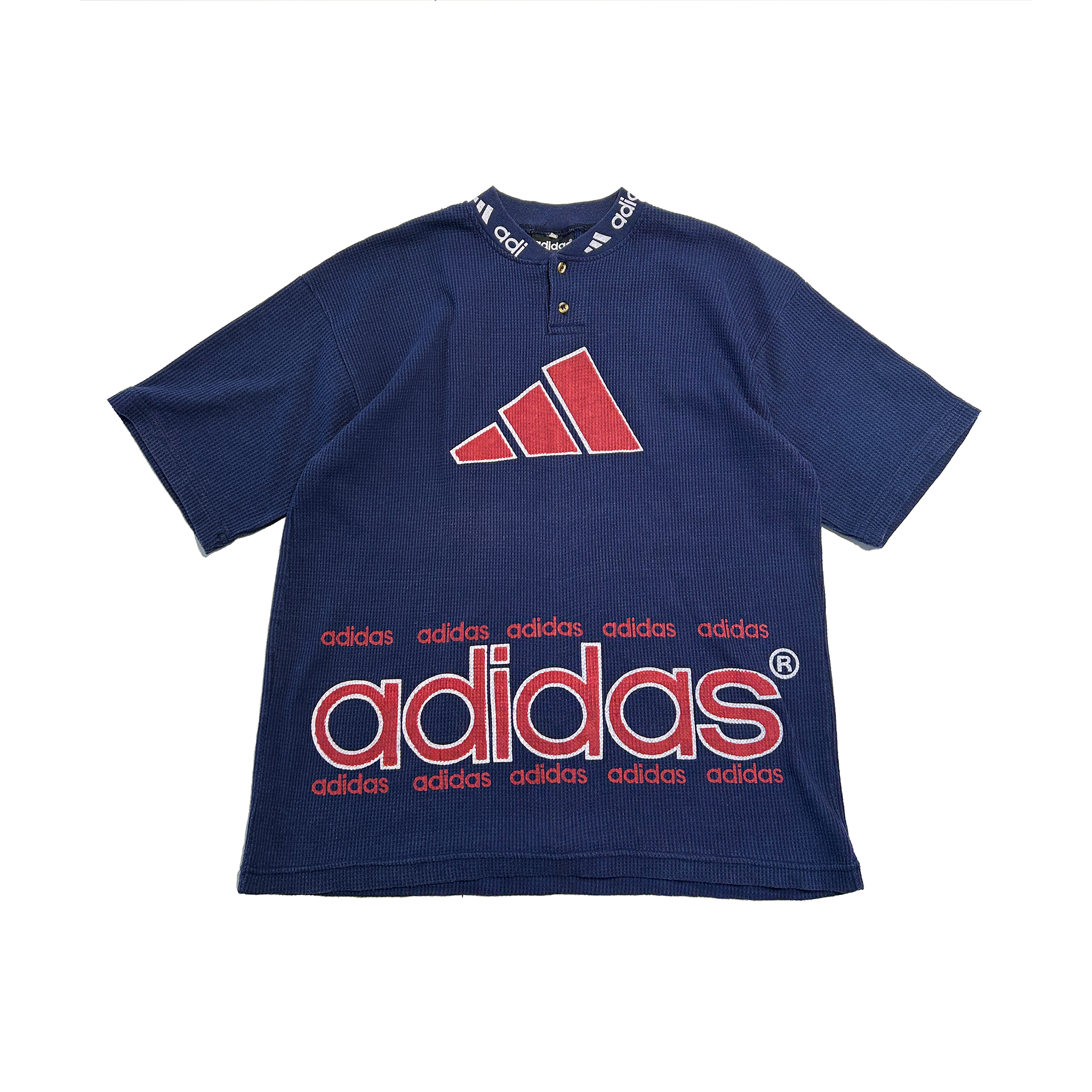 Adidas 1990's Waffle Henley Tee