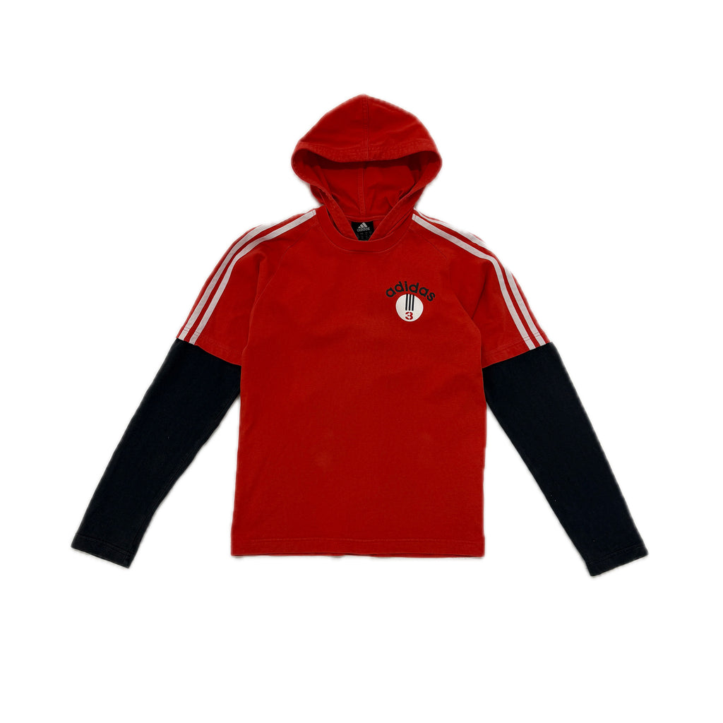 Adidas double layer hooded top