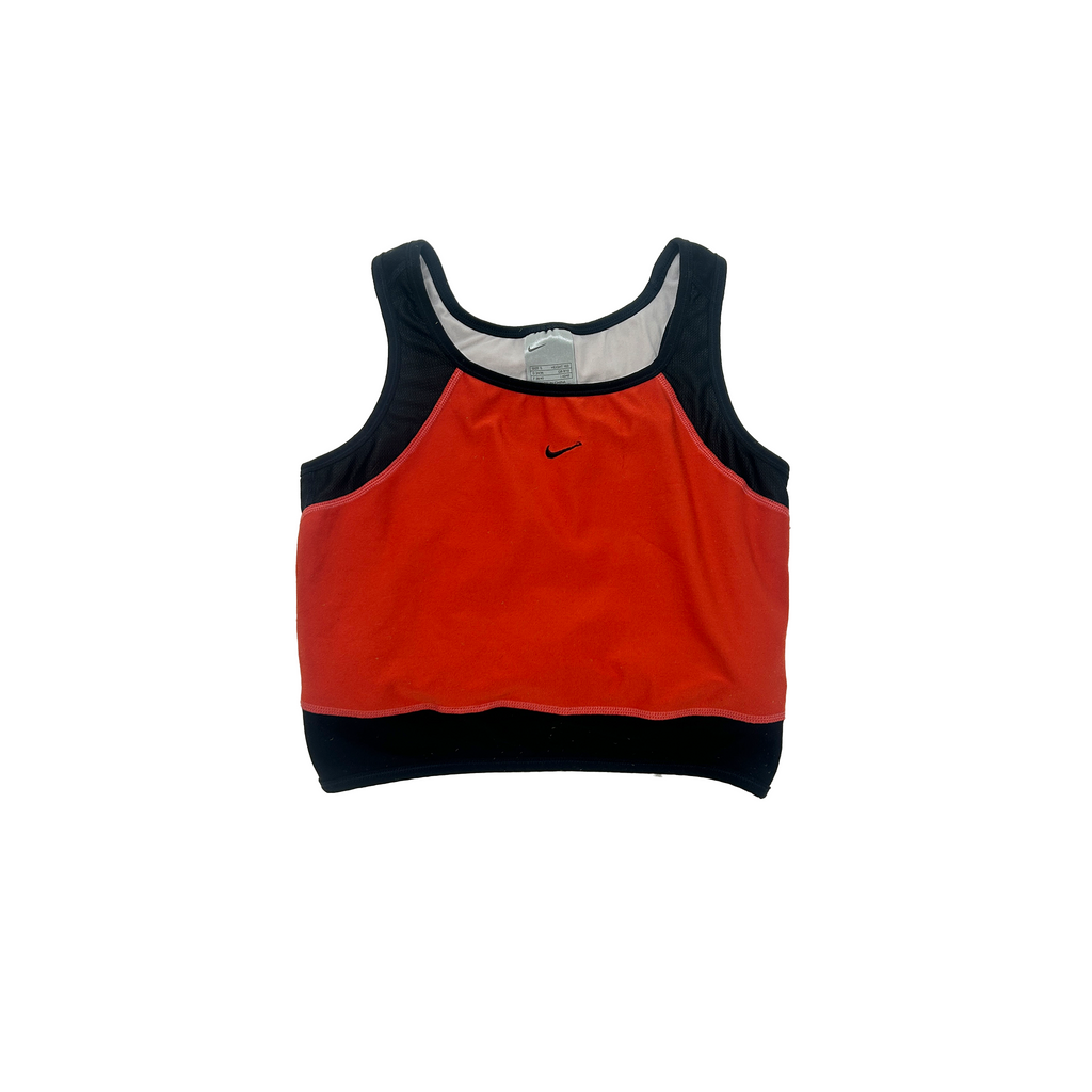 Nike orange long line sports bra