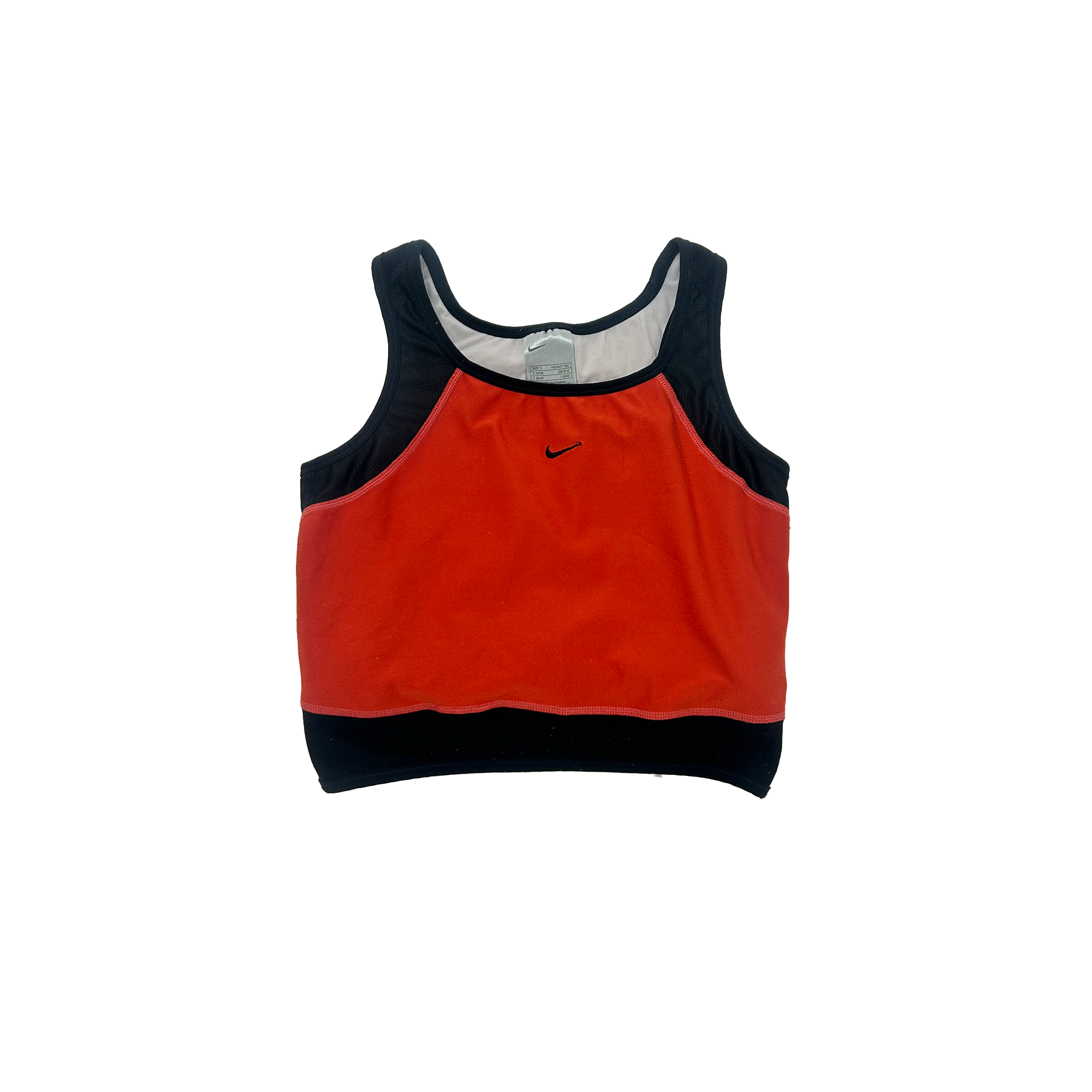 Nike orange long line sports bra