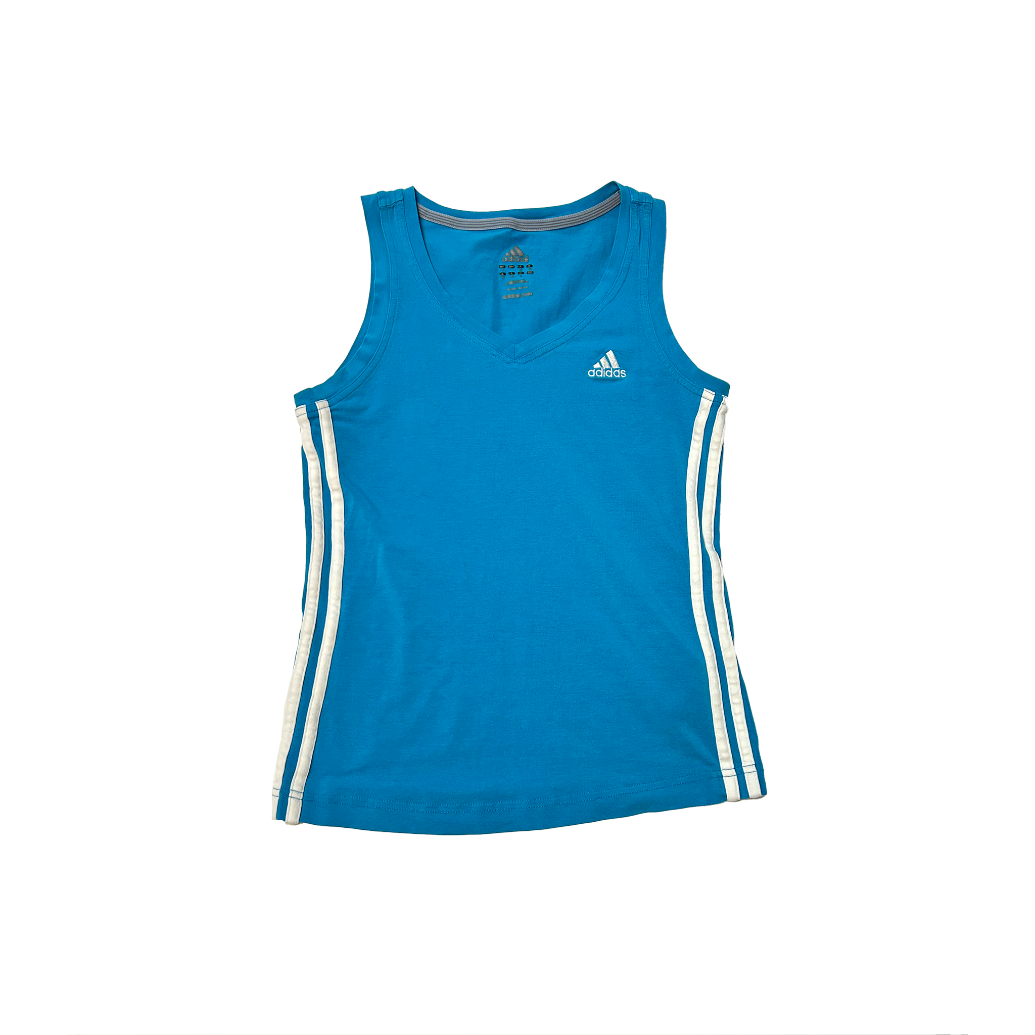 Adidas blue v-neck tank top
