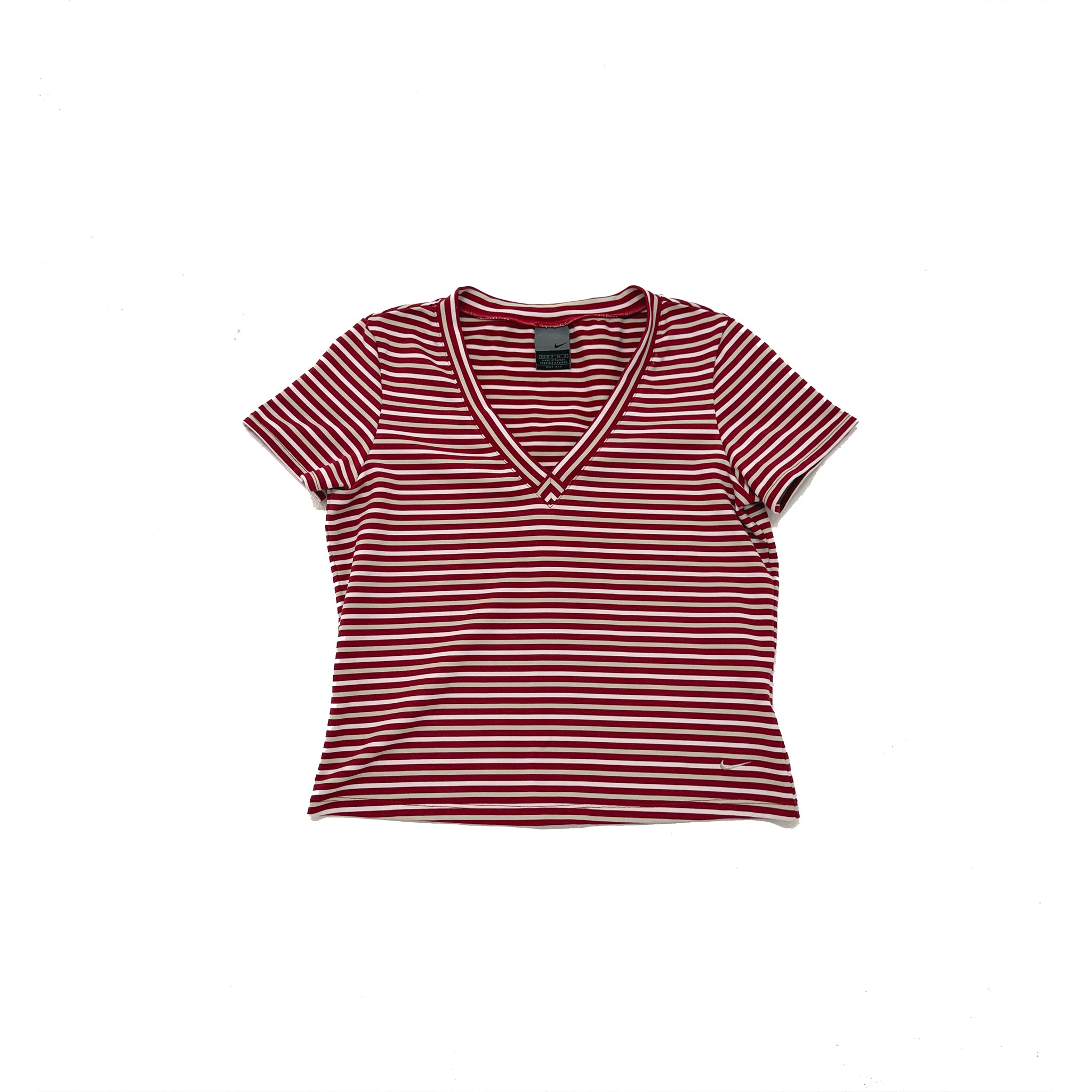 Nike V neck Stripe Top