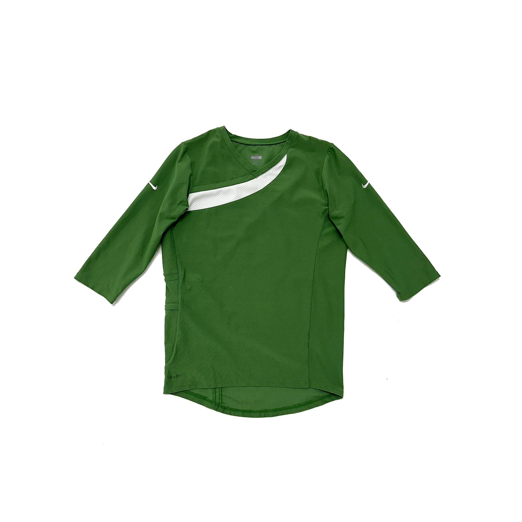 Nike Green Three-Quarter Sleeve Top