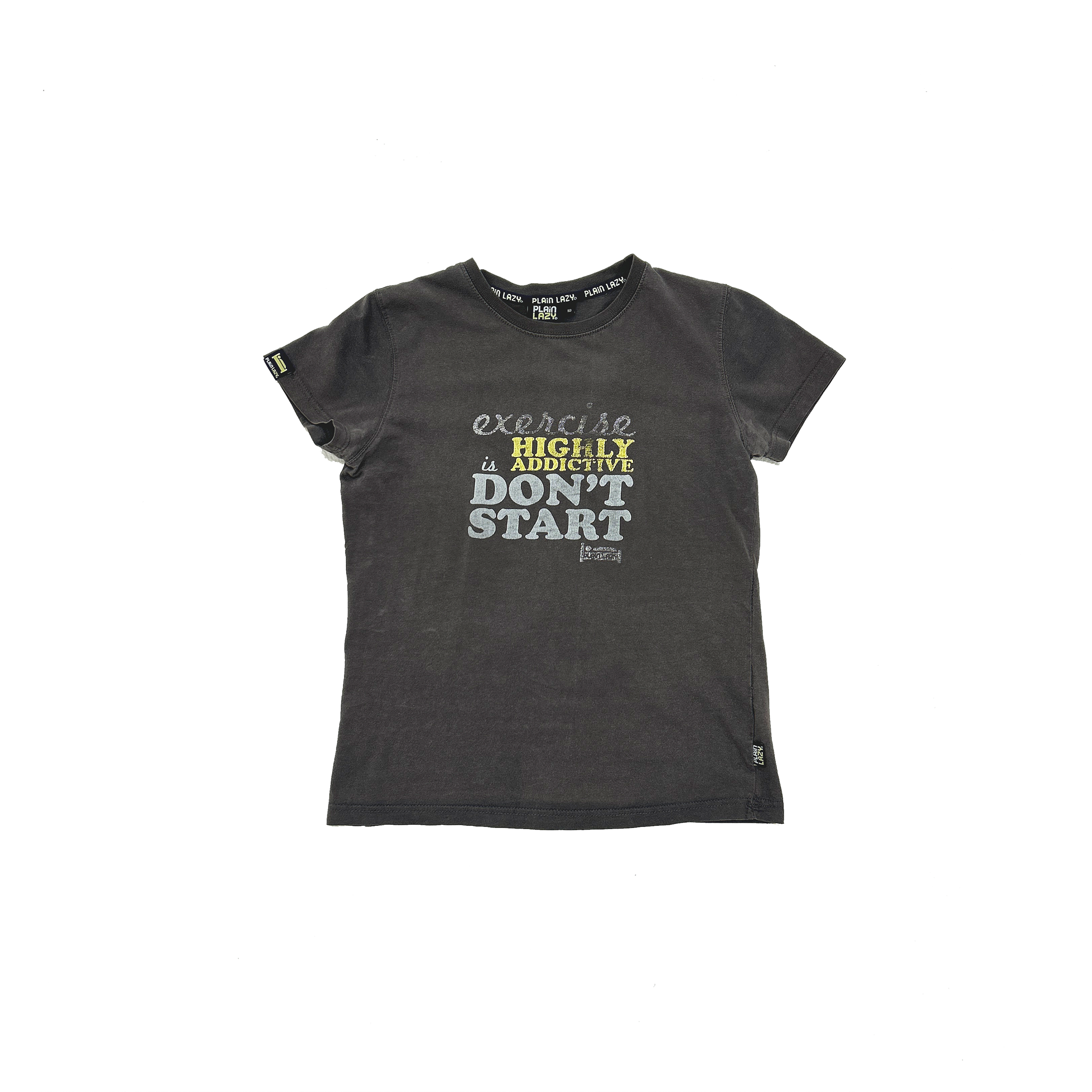 Plain Lazy Slogan Baby Tee
