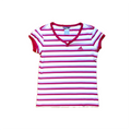Adidas Pink Stripe Henley Baby Tee