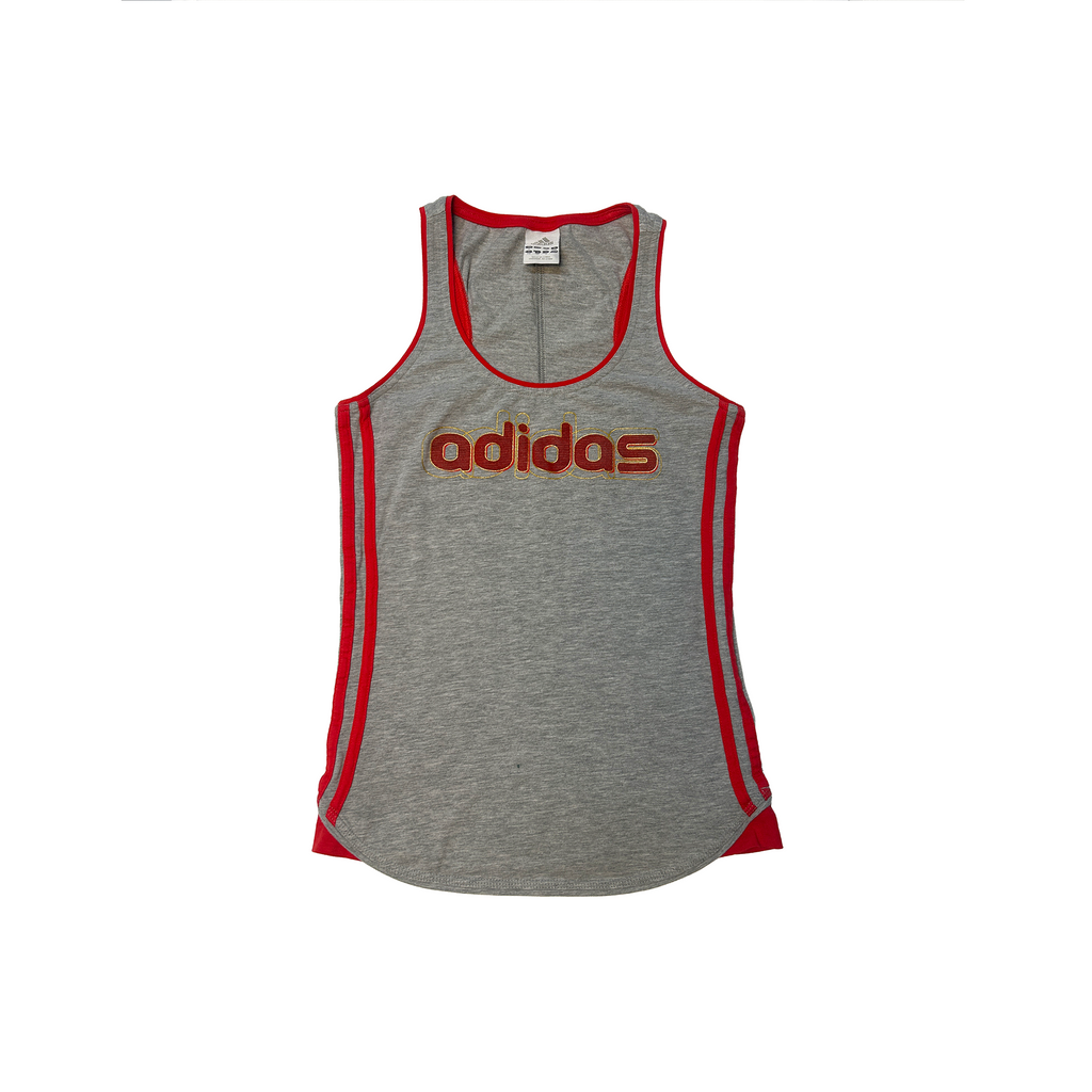 Adidas grey red tank top
