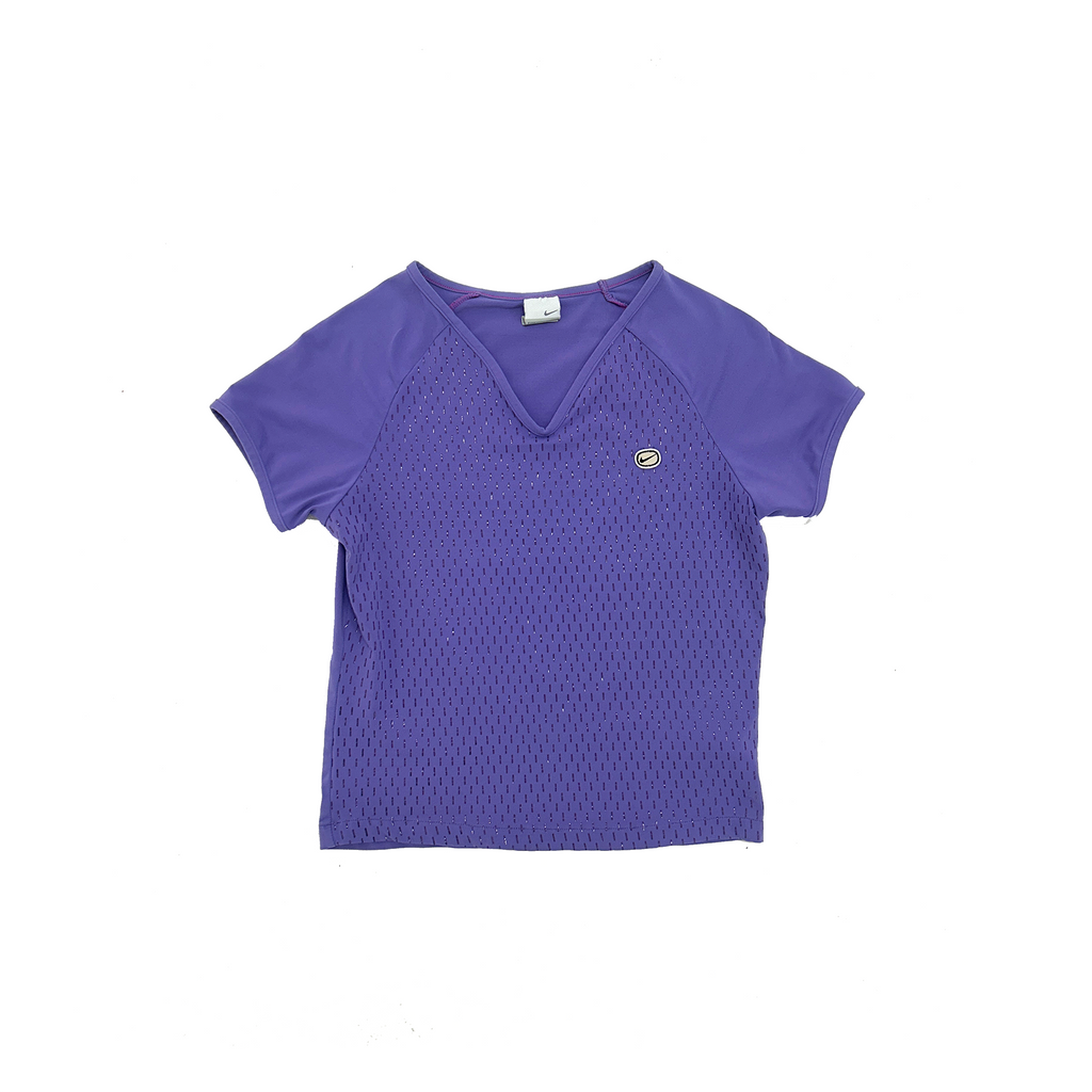 Purple Nike V Neck Tee