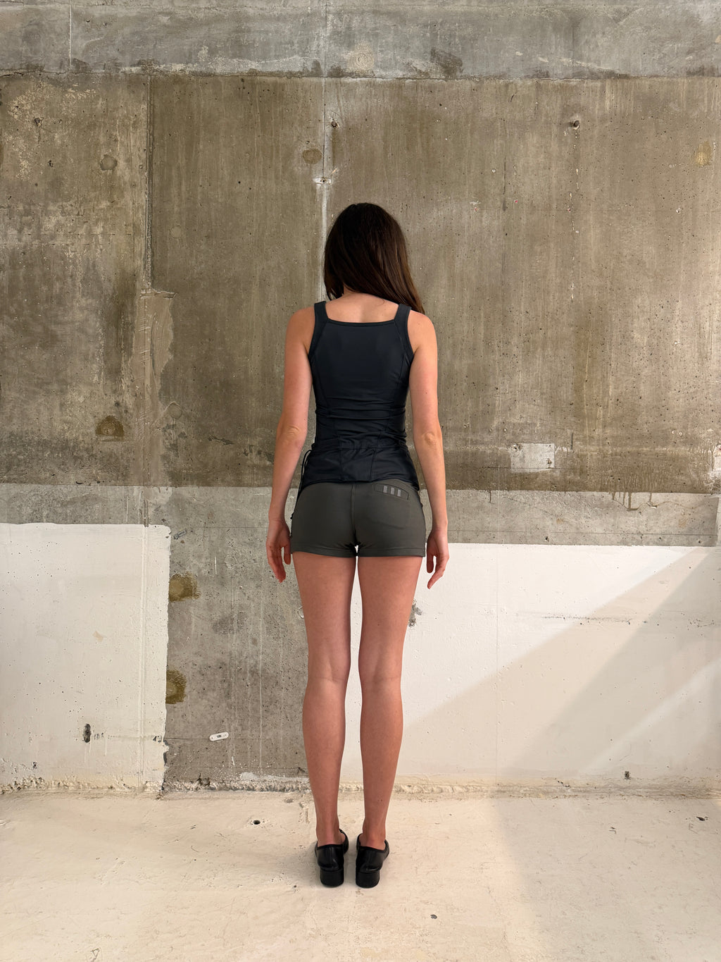 Adidas grey mini shorts