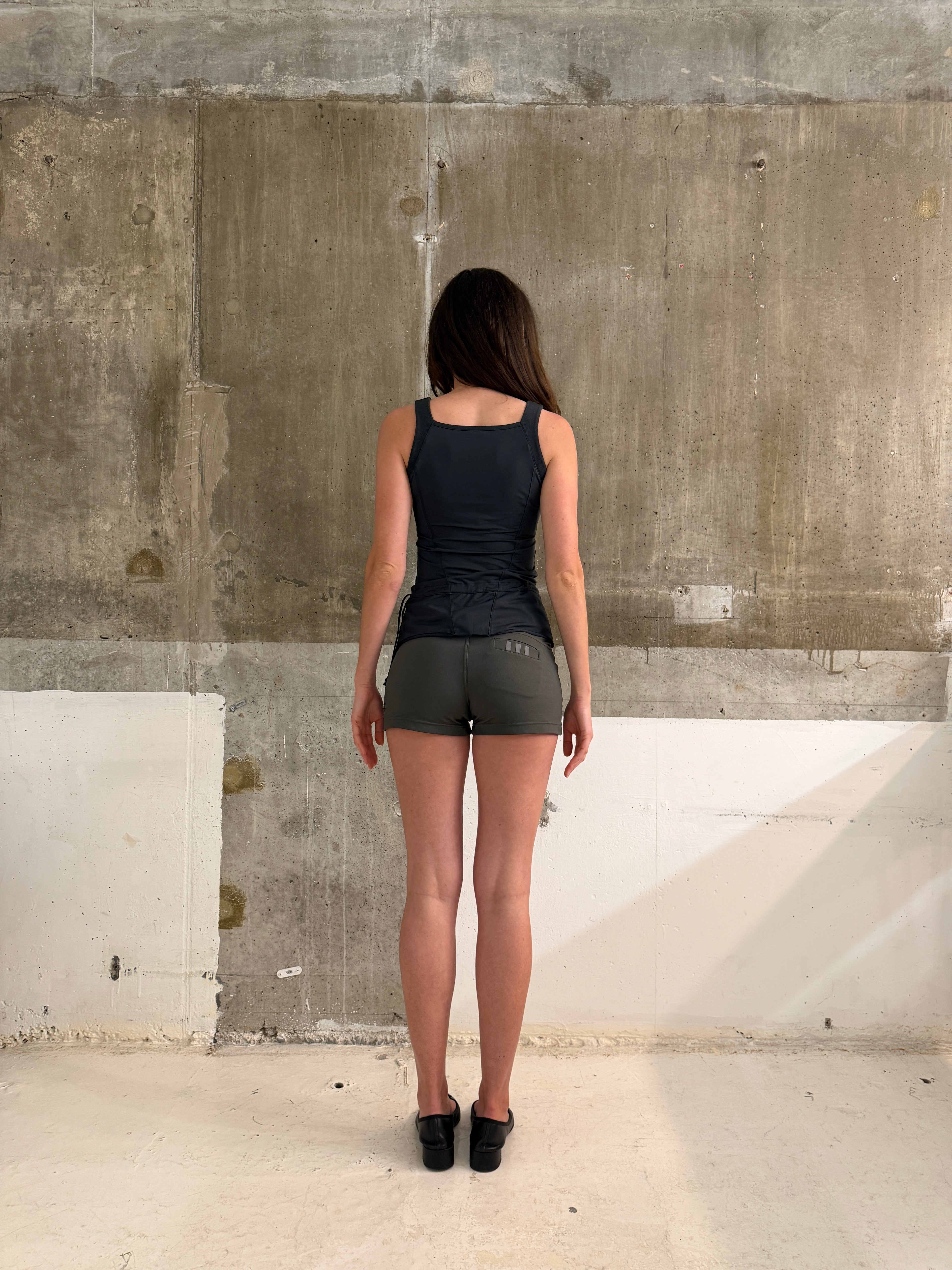 Adidas grey mini shorts