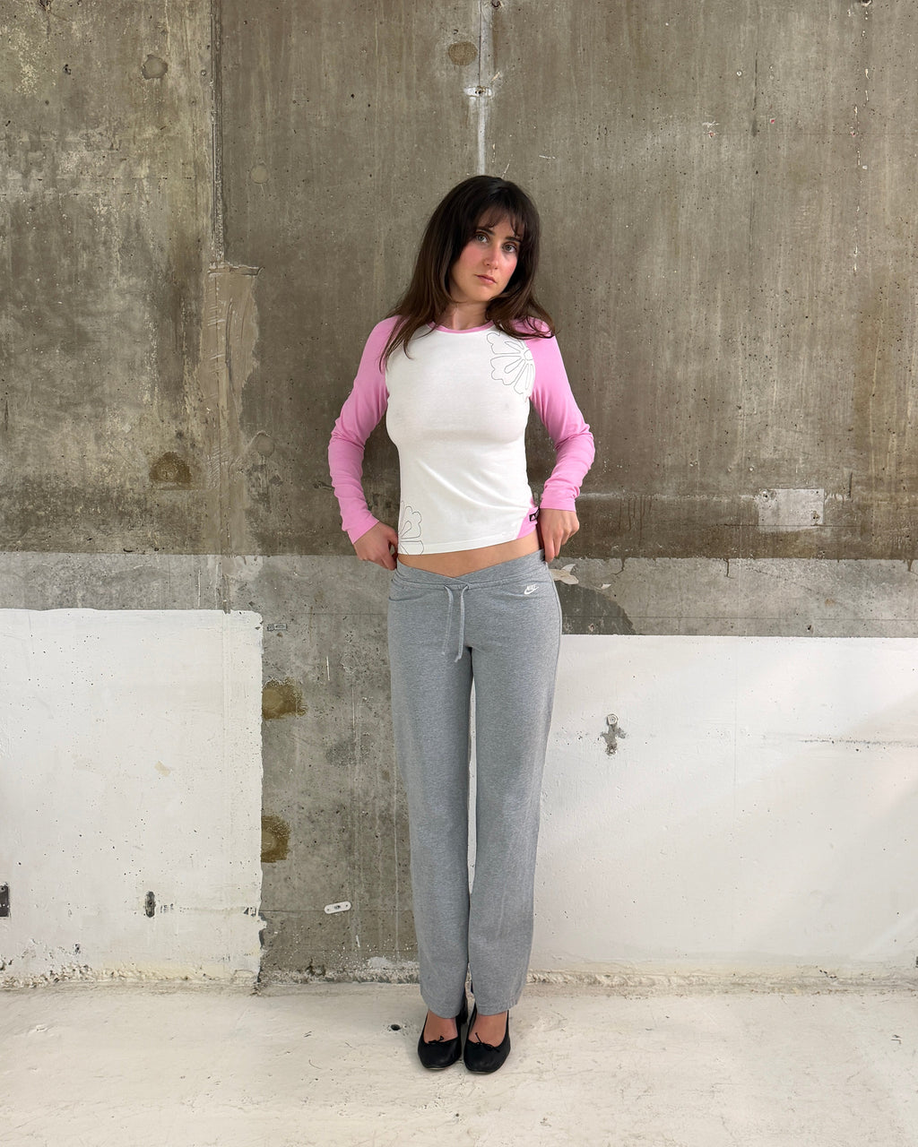 Nike Grey Cotton Yoga Pants