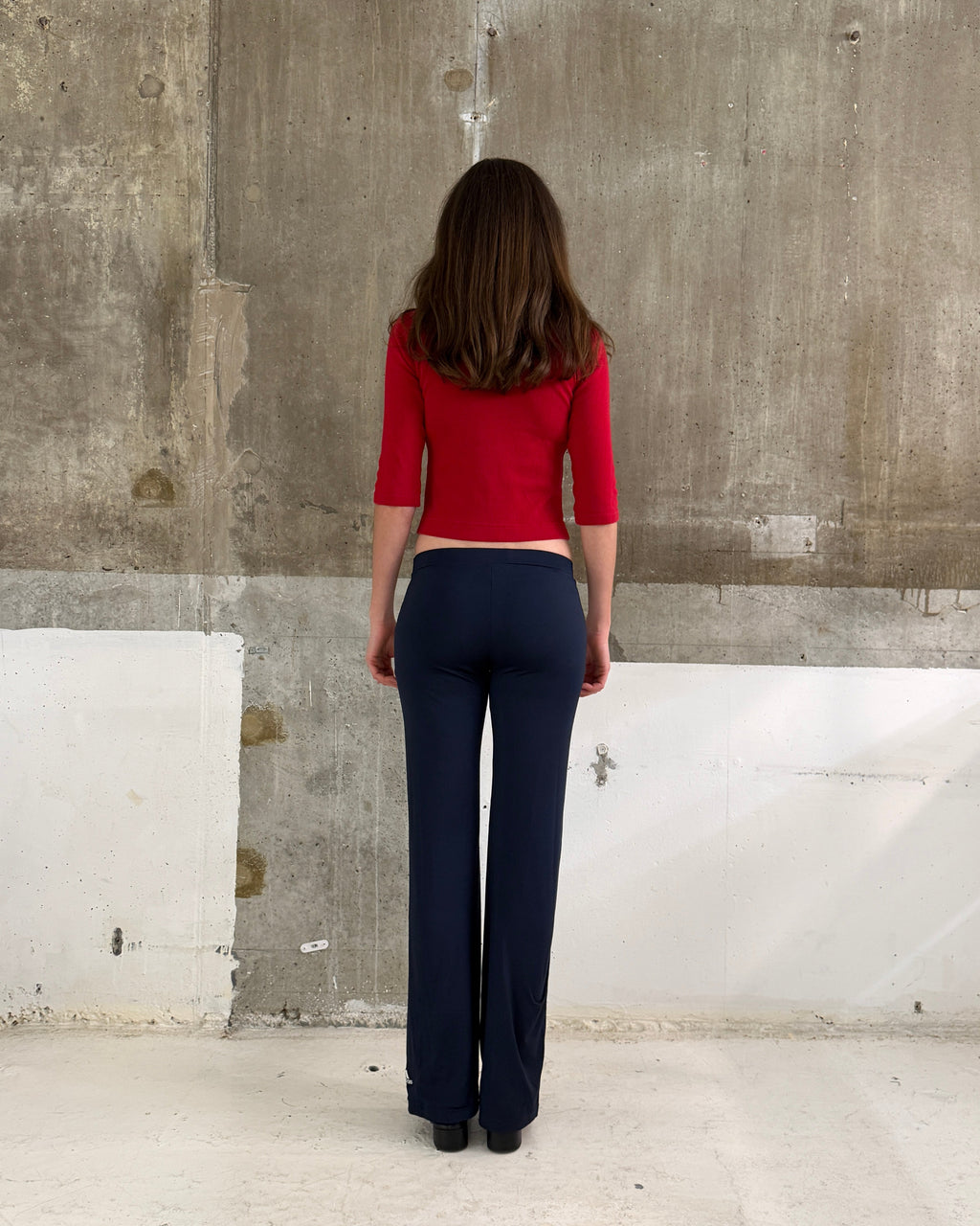Adidas Navy Low Rise Yoga Pant