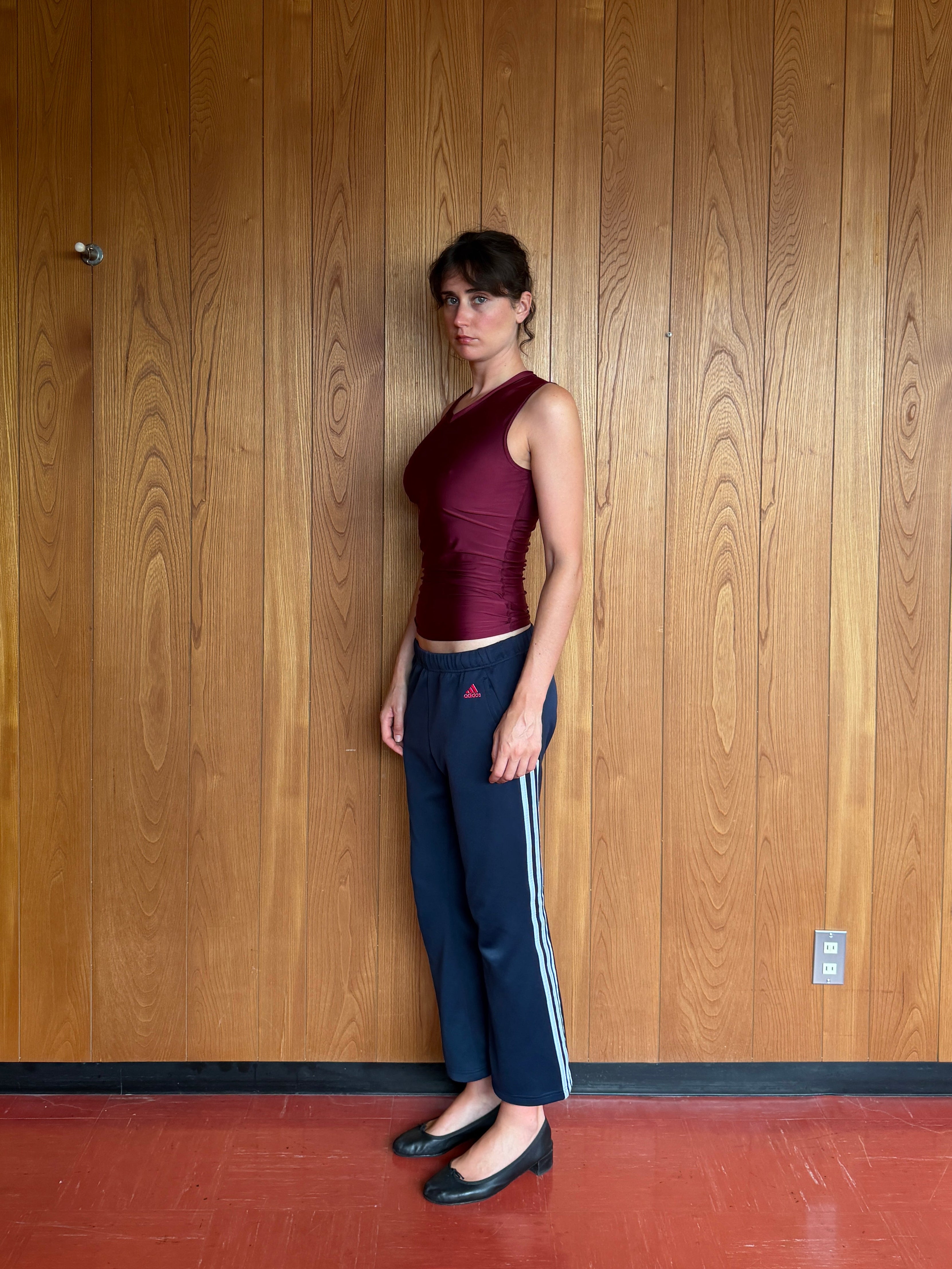 Adidas low rise track pants