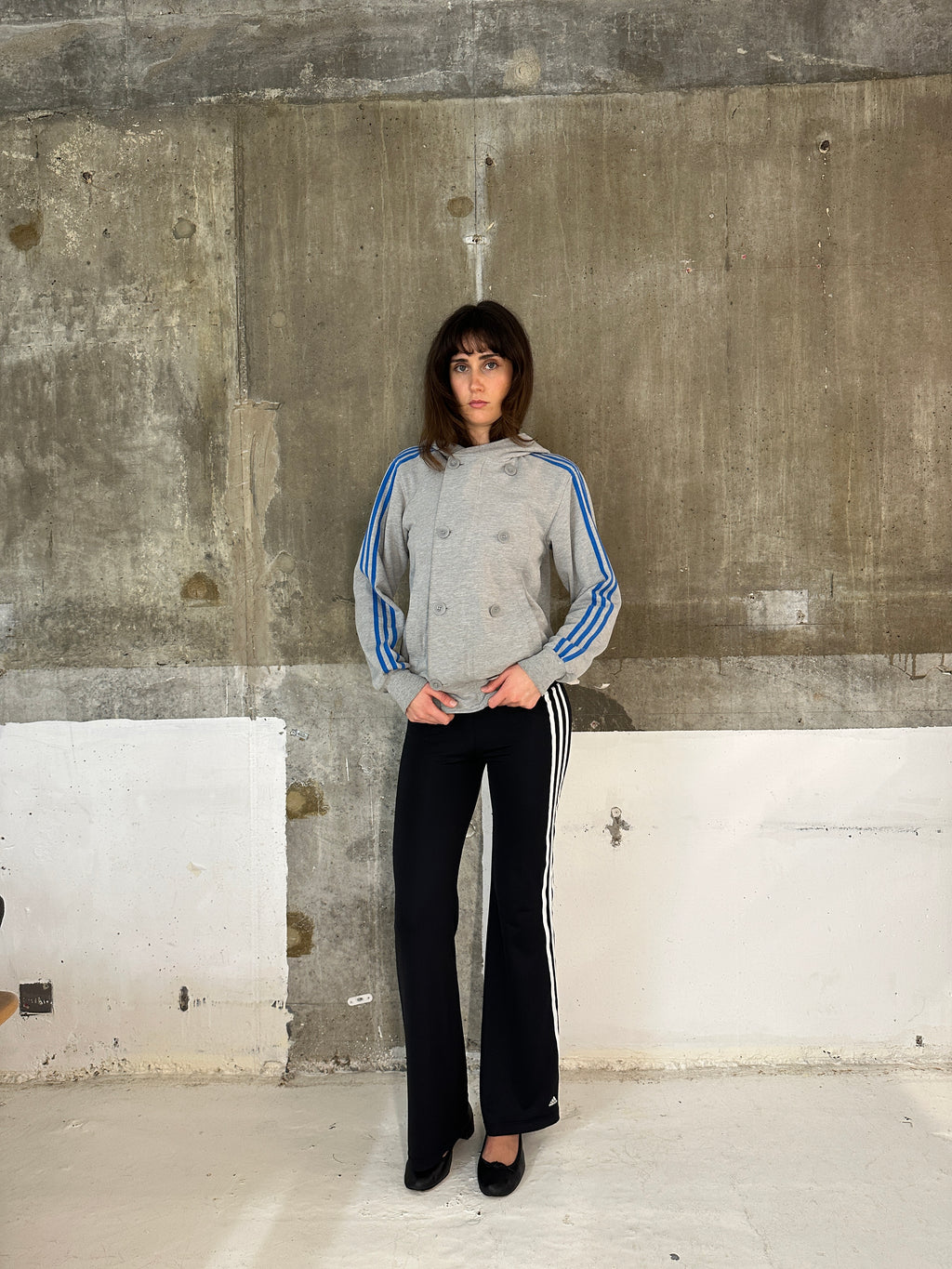 Adidas Double Breasted Peacoat Hoodie