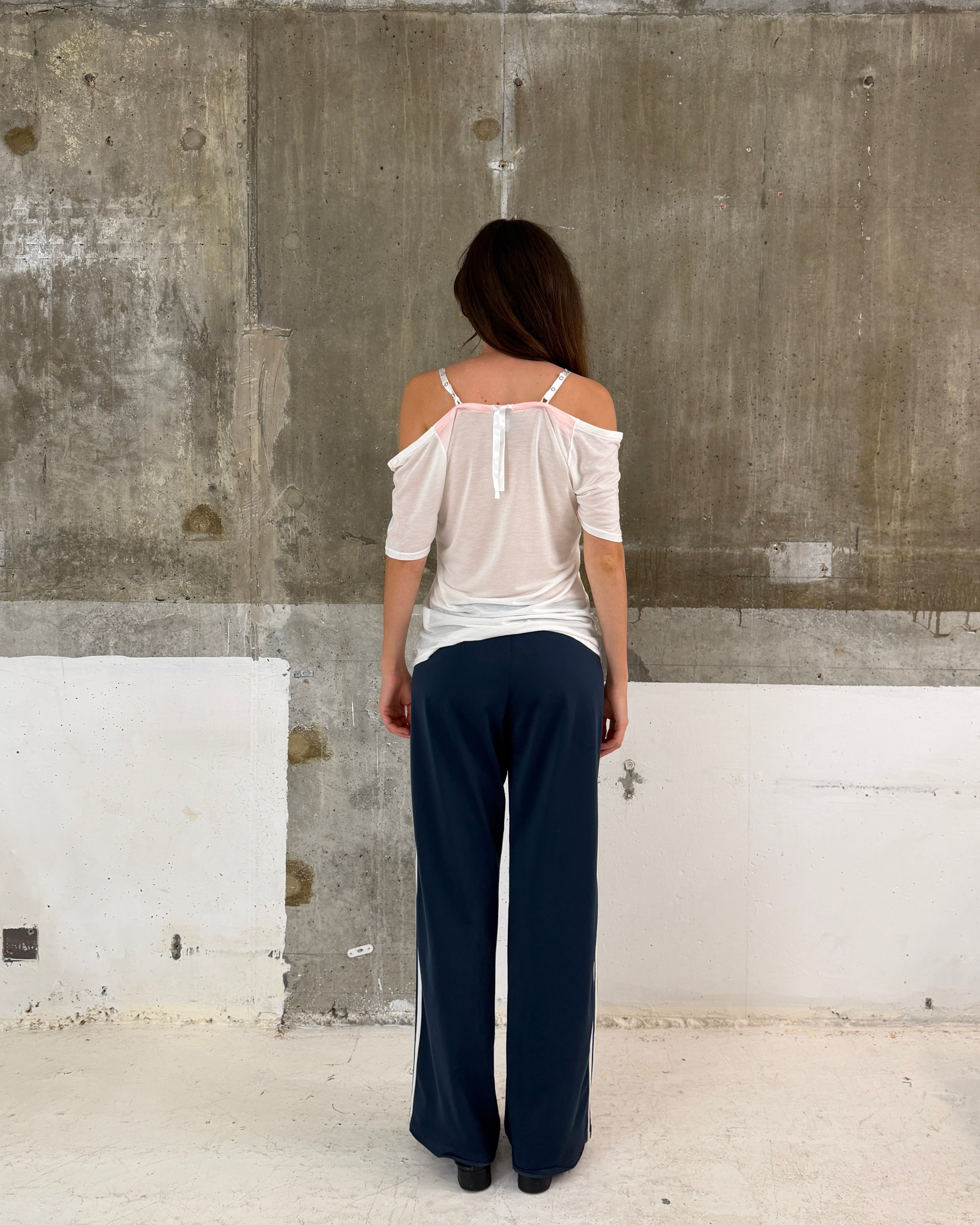 Nike white draped top