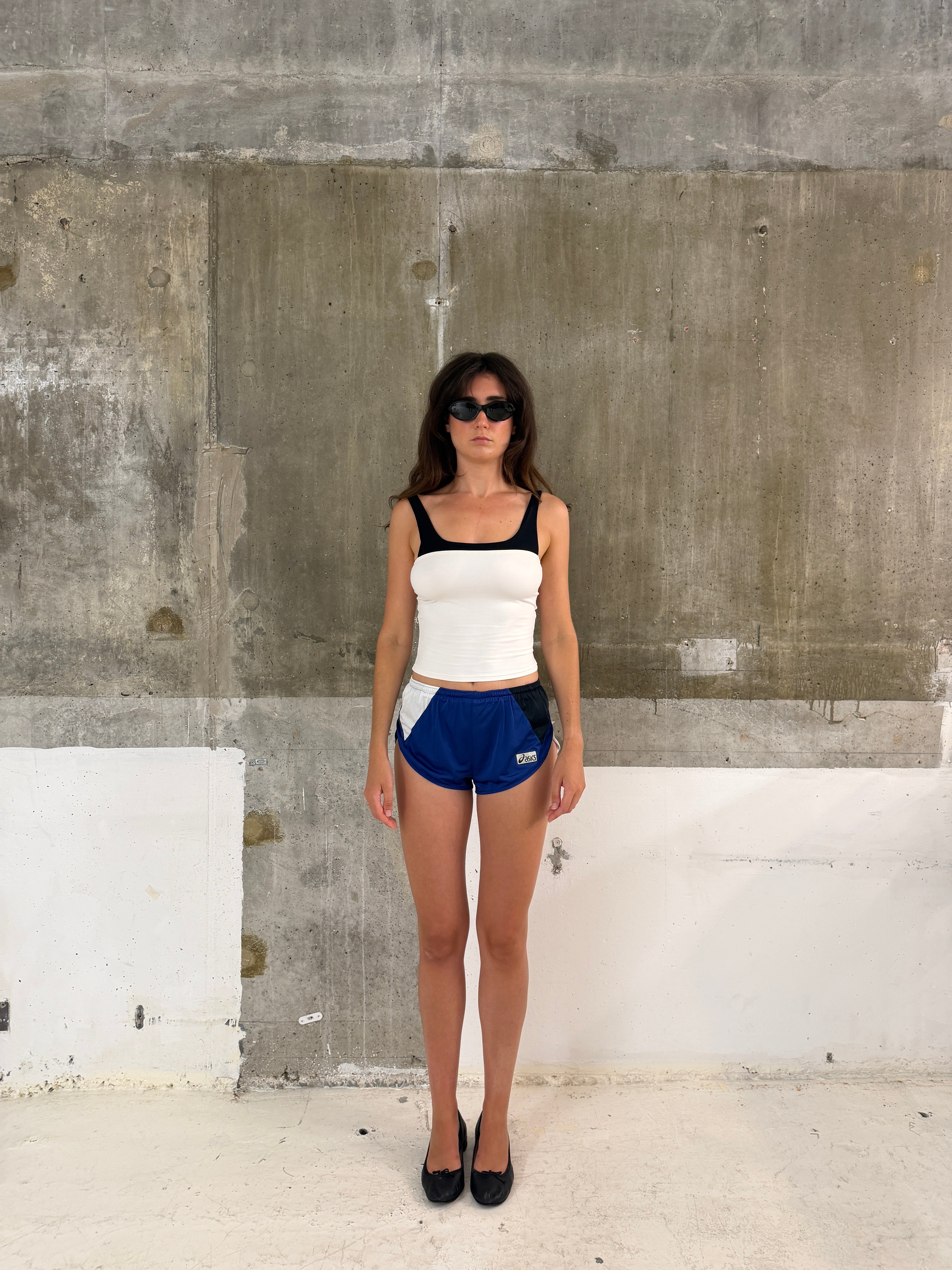 Asics high leg runner shorts