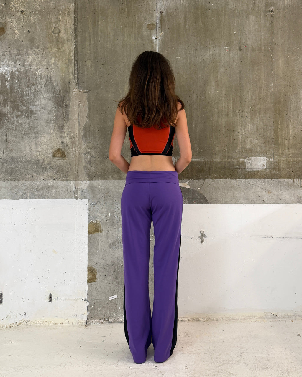Nike orange long line sports bra