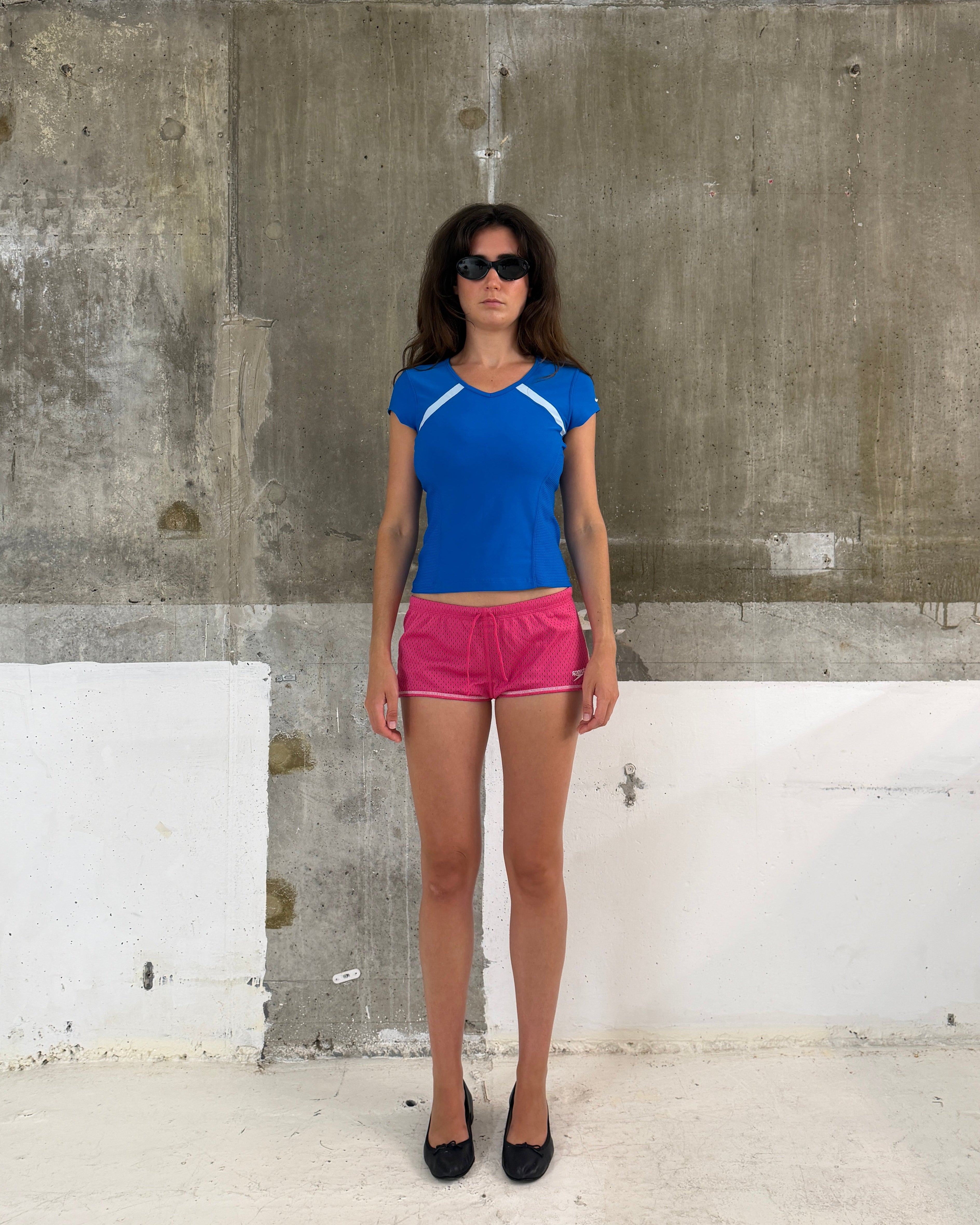 Nike blue v-neck top