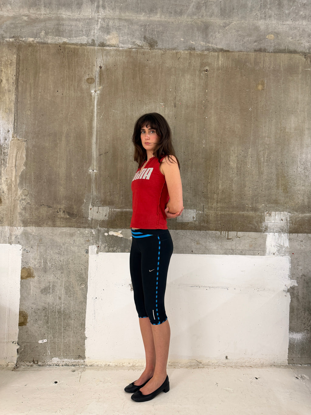 Nike stripe trim capri leggings