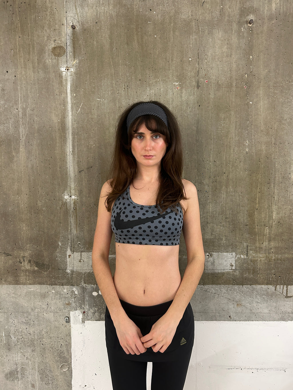 Nike polka dot sports bra
