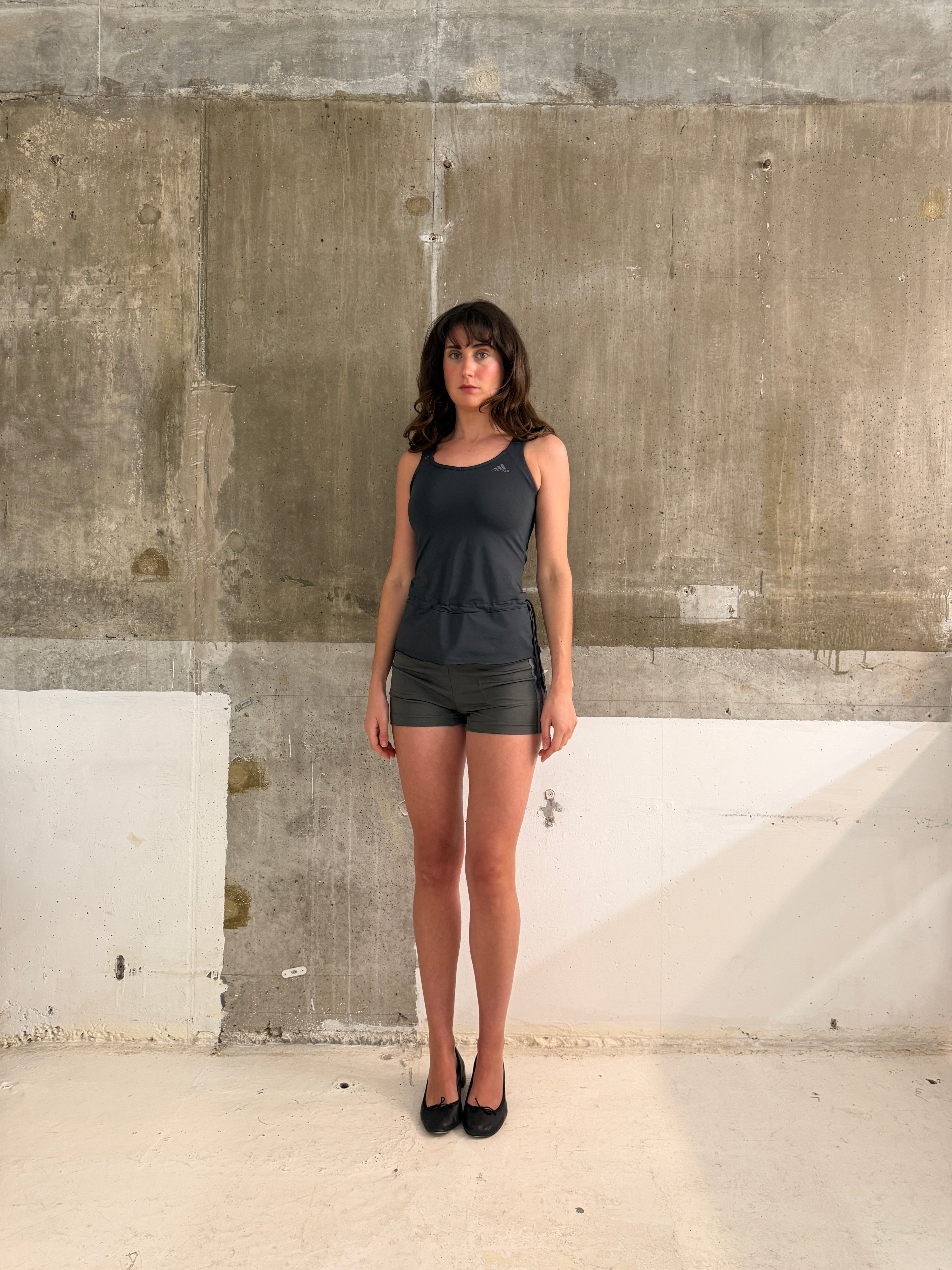 Adidas Black Peplum Tank Top