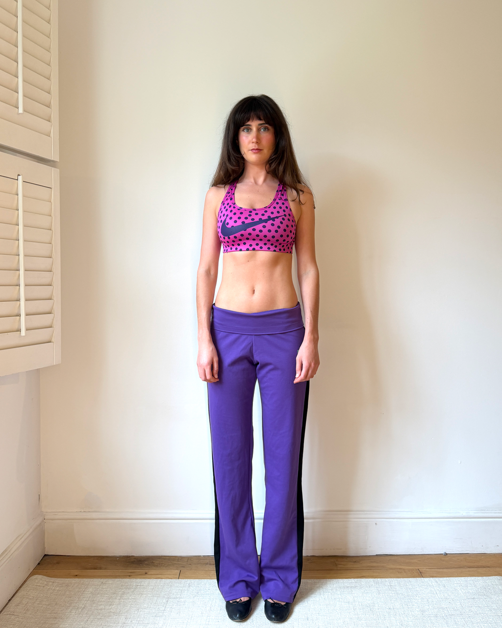 Nike Magenta Polka Dot Sports Bra