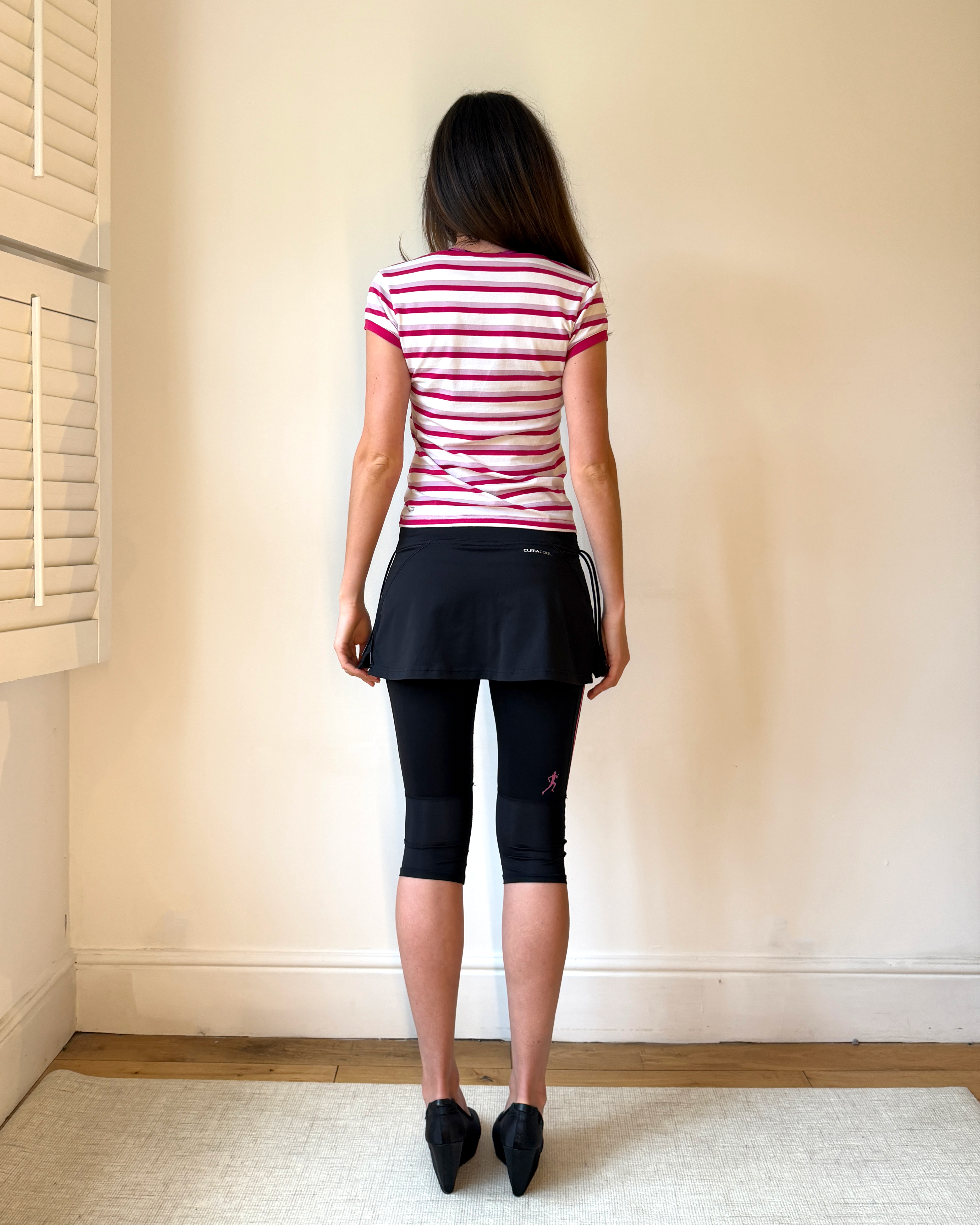 Adidas Pink Stripe Henley Baby Tee
