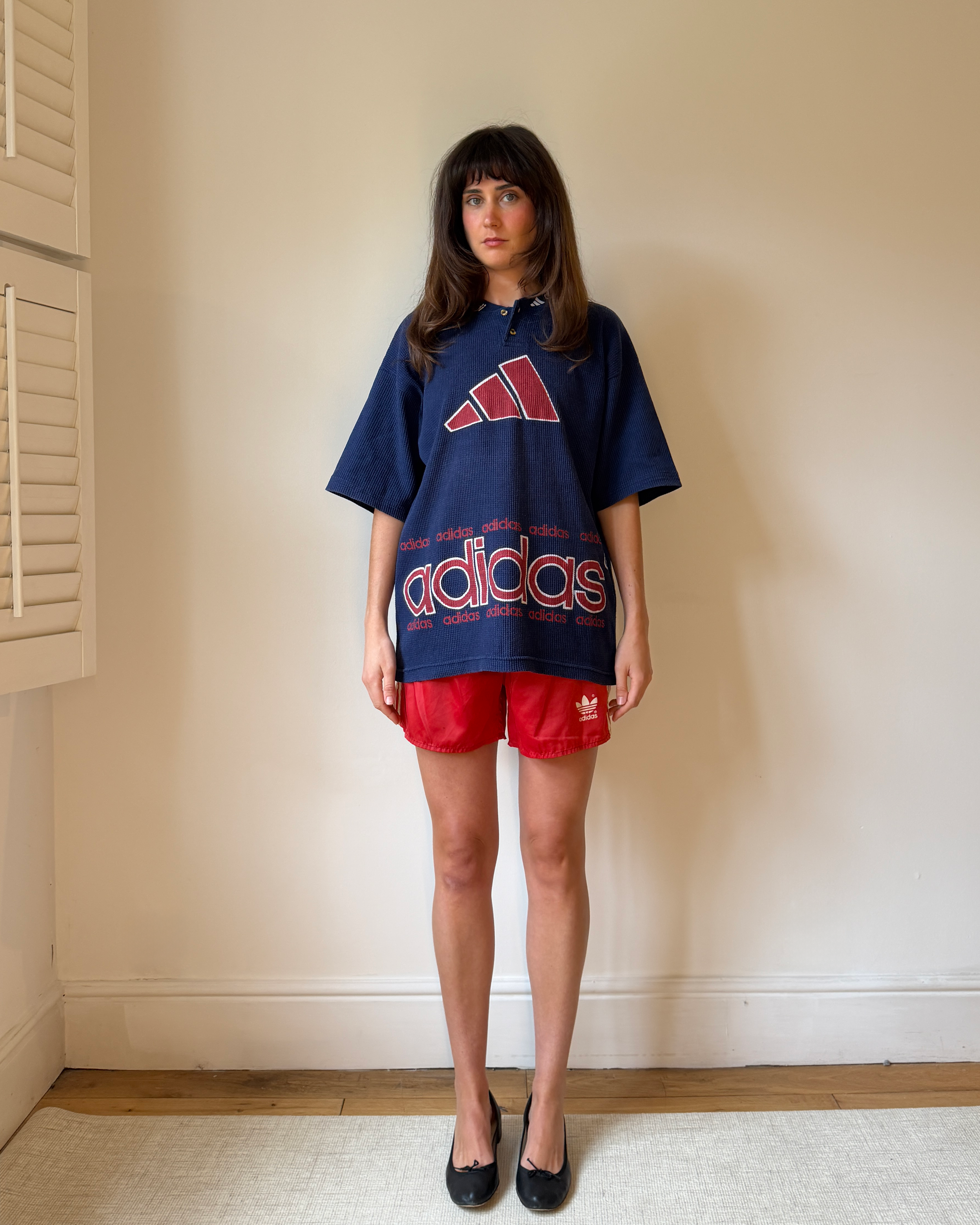 Adidas 1990's Waffle Henley Tee