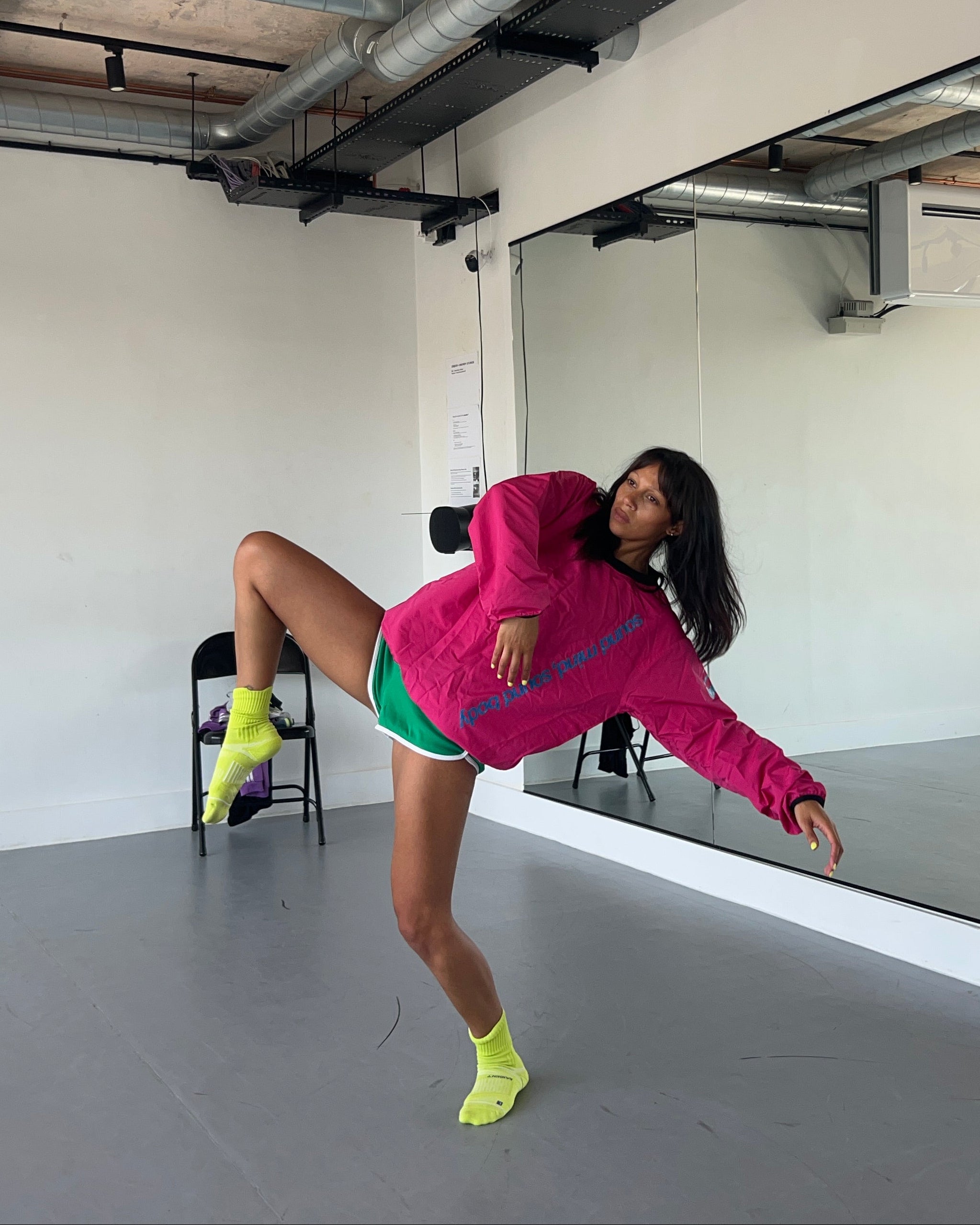 Asics Pink Nylon Pullover